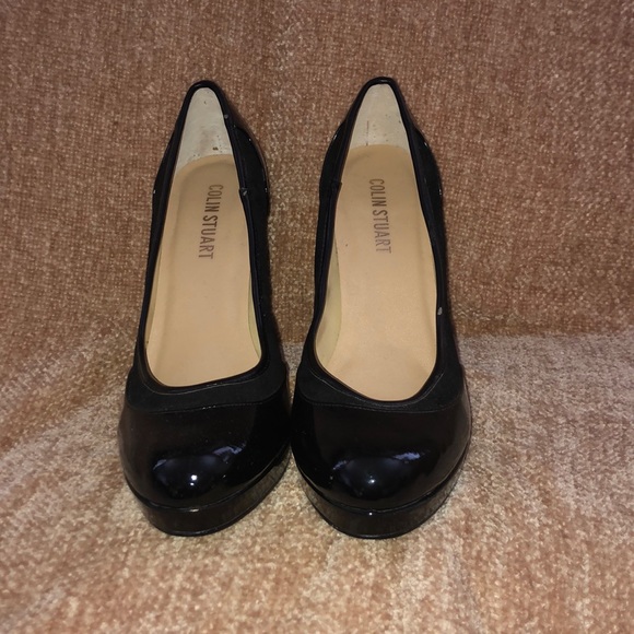 Colin Stuart Patent Leather & Suede Heels - Picture 2 of 7